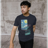 APOH Van Gogh Starry Night Collage Navy T-Shirt
