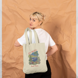 Saint Tropez Vacances Graphic Print Natural Tote Bag