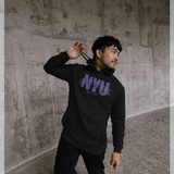 New York University Script Graphic Black Hoodie
