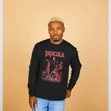 Horrorline Dracula Lives! Black Graphic Sweatshirt