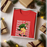 Elf 'Raised By Elves' Graphic Red T-Shirt