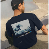 Ashmolean x apoh Wave Navy Blue T-Shirt