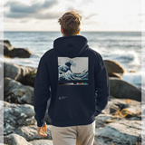 Ashmolean x apoh Wave Navy Blue Hoodie