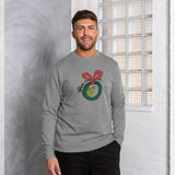 The Grinch Christmas Wreath Graphic Grey Sweatshirt