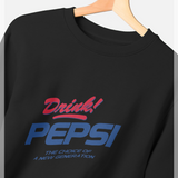 Pepsi Official New Generation Drink Graphic Black Sweatshirt