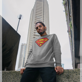Superman Official Shield Graphic Grey Sweatshirt