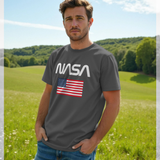 NASA Stars & Stripes Grey T-Shirt