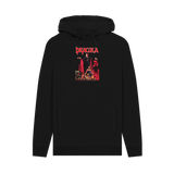 Black Printed Hoody Front