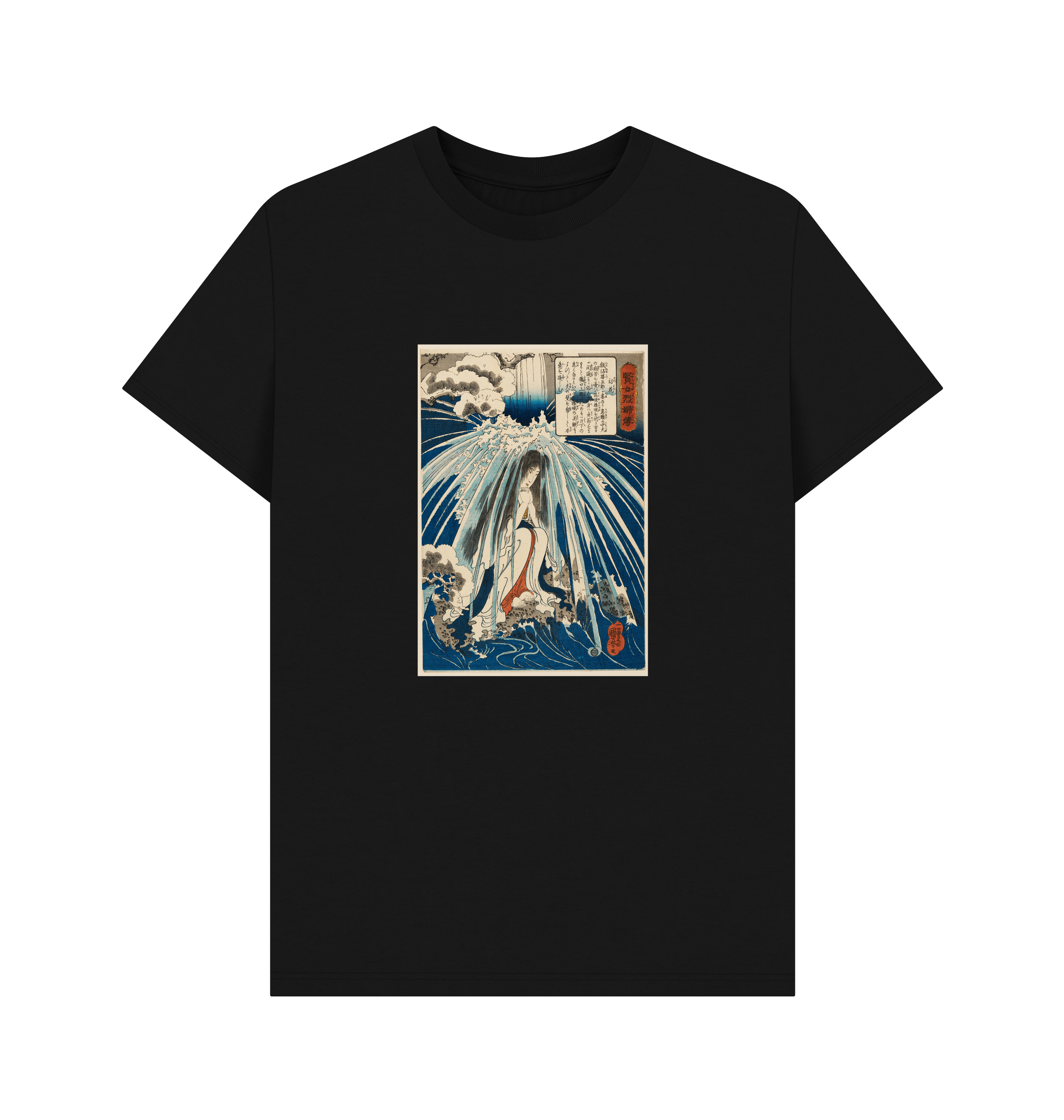 Black Printed T-shirt Front