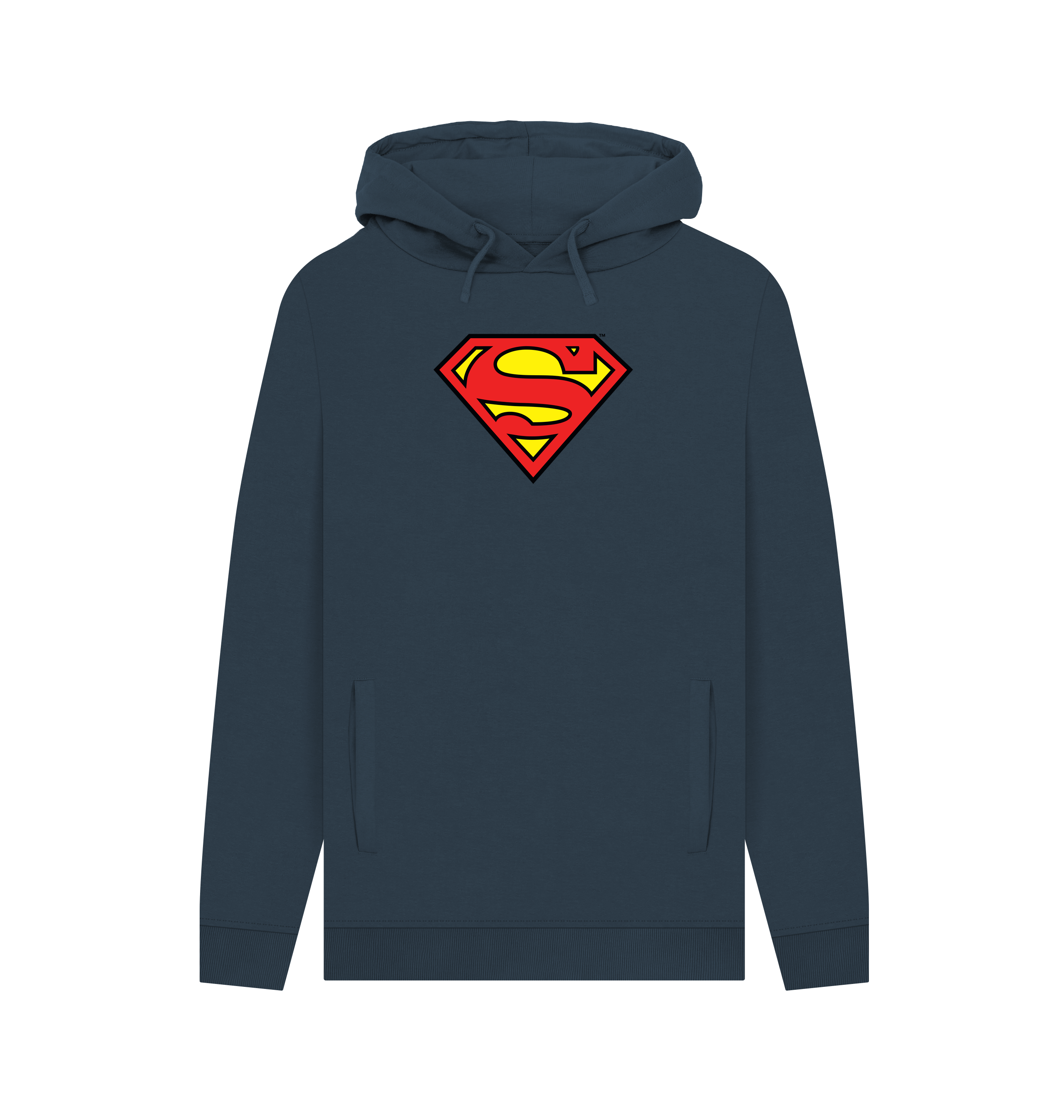 Navy Printed Hoody Front