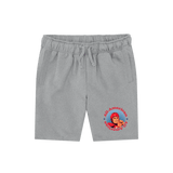 Athletic Grey Printed Mens Shorts Front