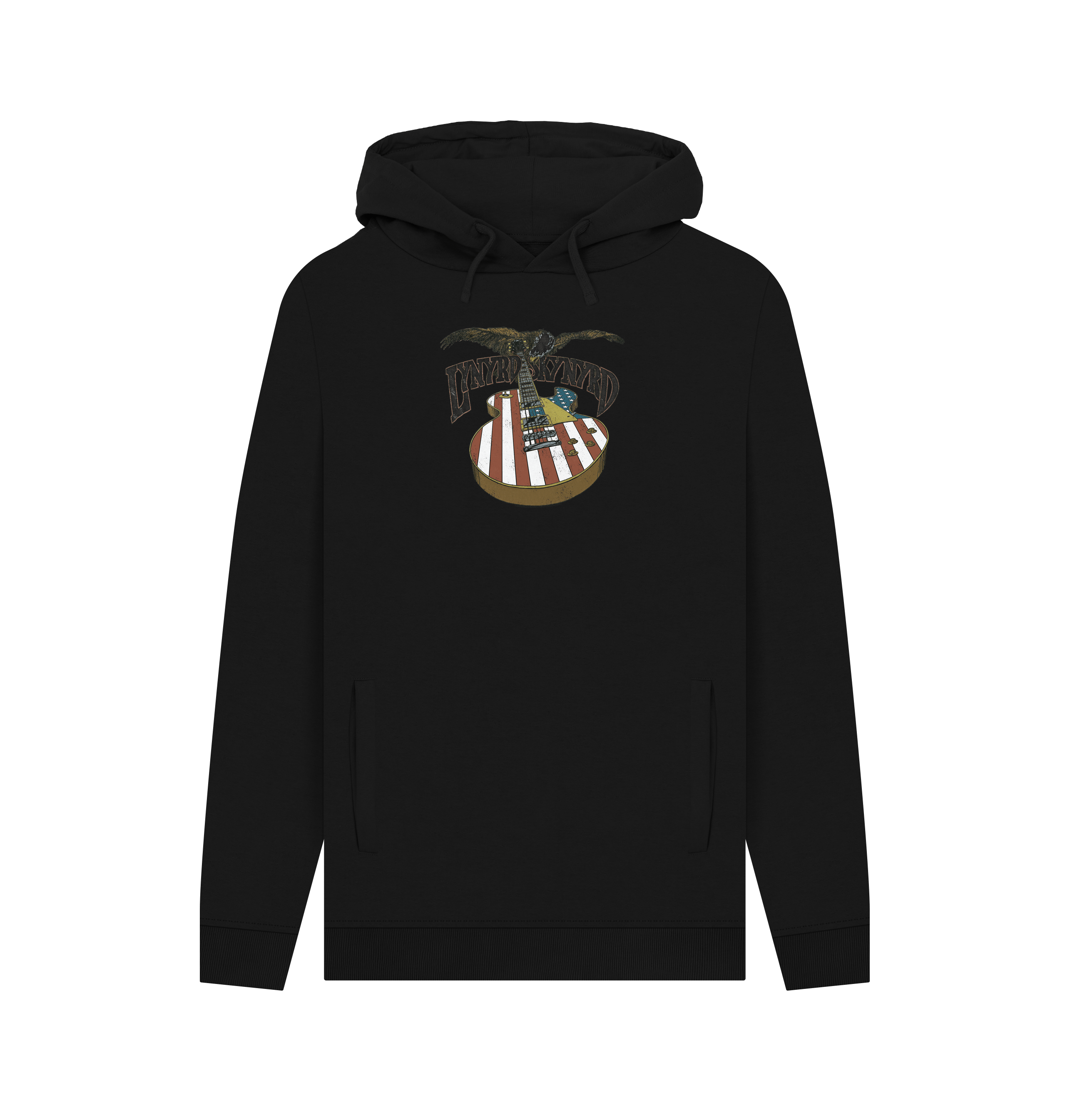 Black Printed Hoody