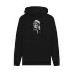 Black Printed Hoody Front