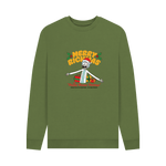 Khaki Printed Sweater Front