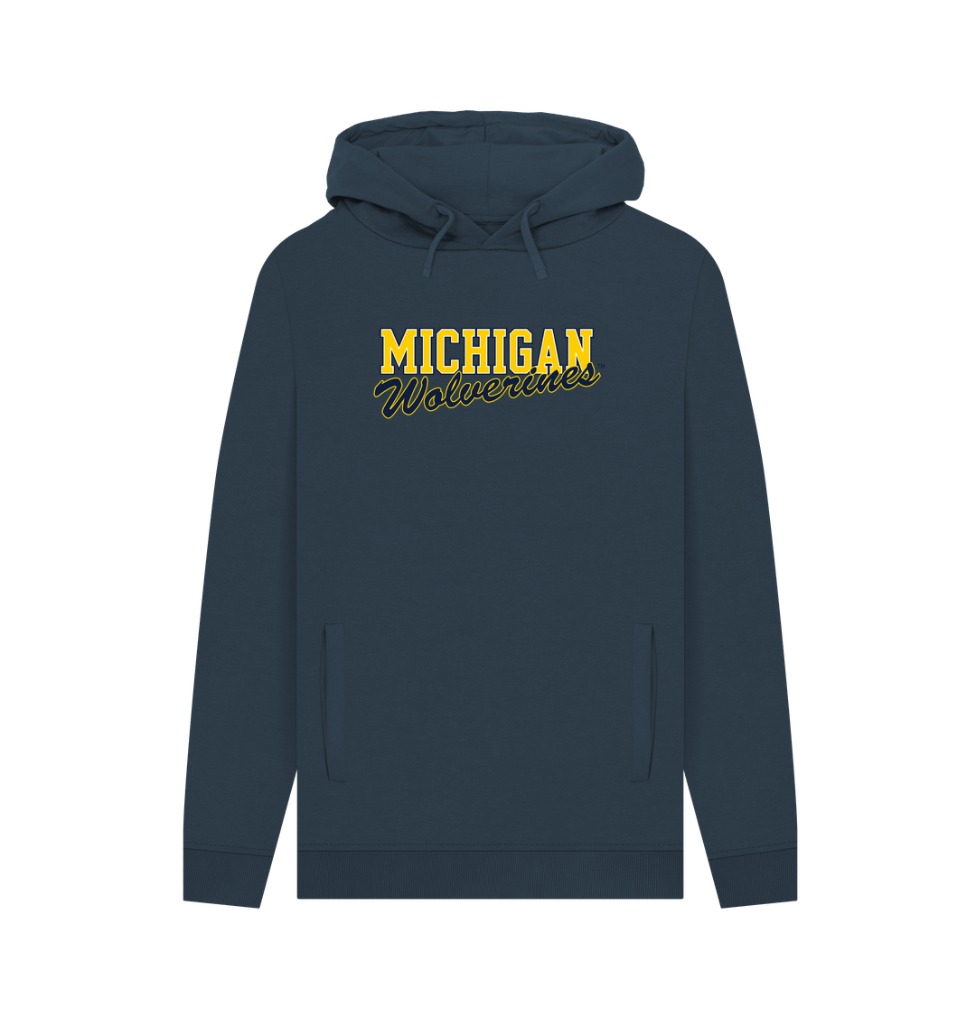 Navy Printed Hoody Front