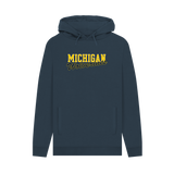 Navy Printed Hoody Front