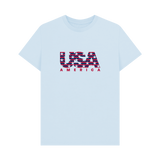 Sky Blue Printed T-shirt Front