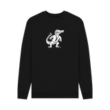 Black Printed Sweater Front