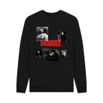 Black Printed Sweater Front