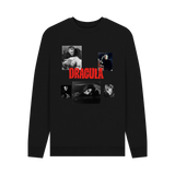 Black Printed Sweater Front
