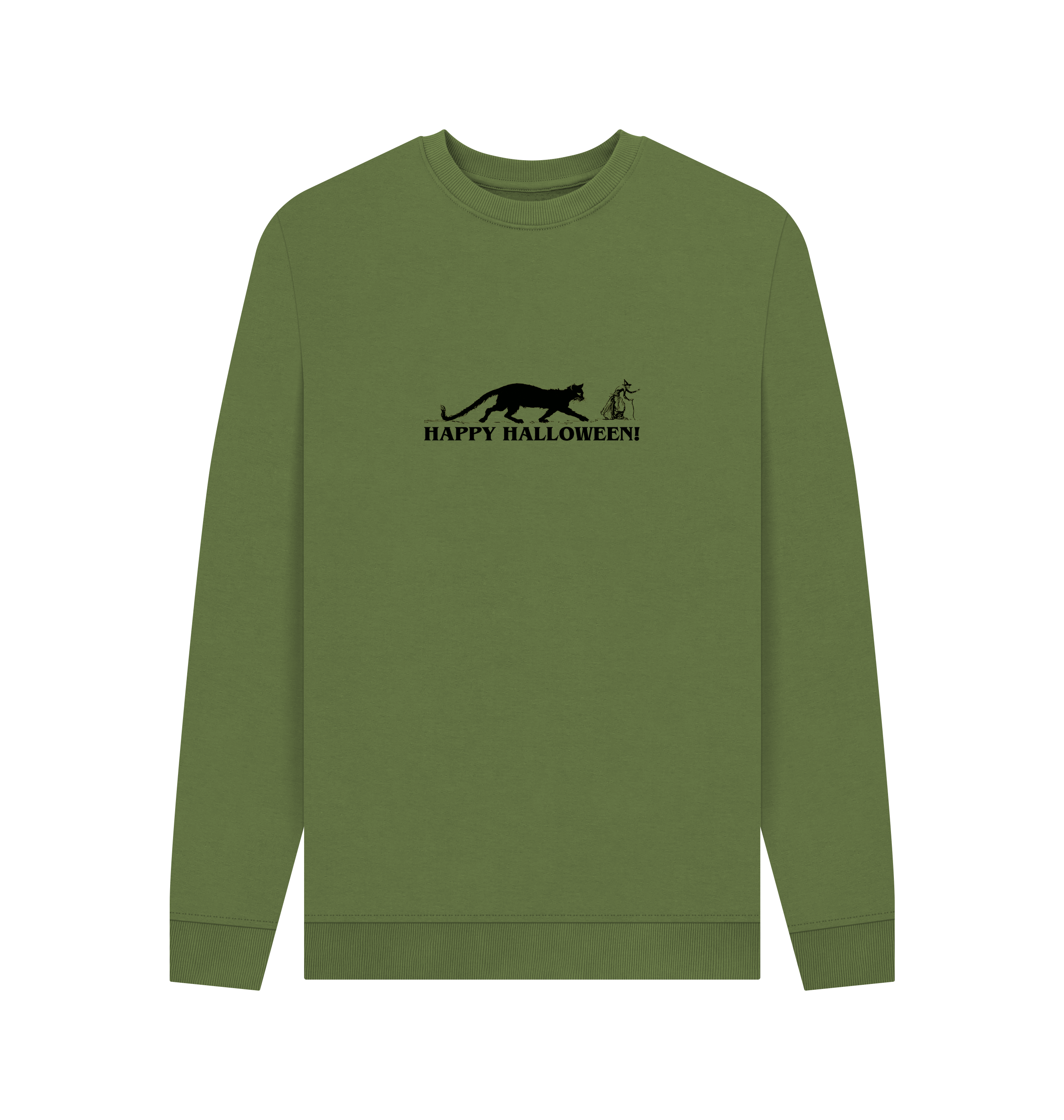 Khaki Printed Sweater Front