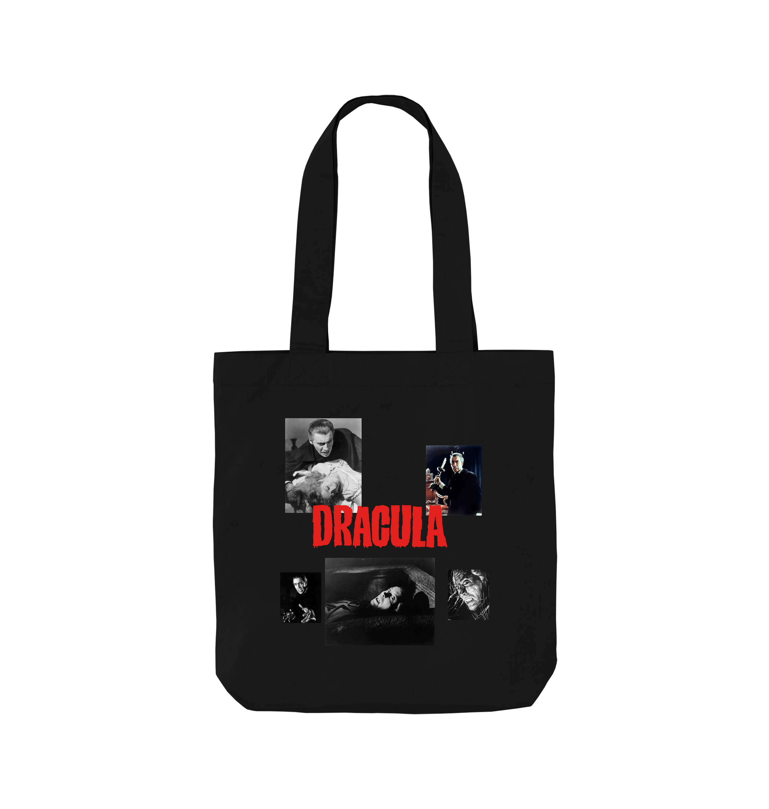 Black Printed Bag Front