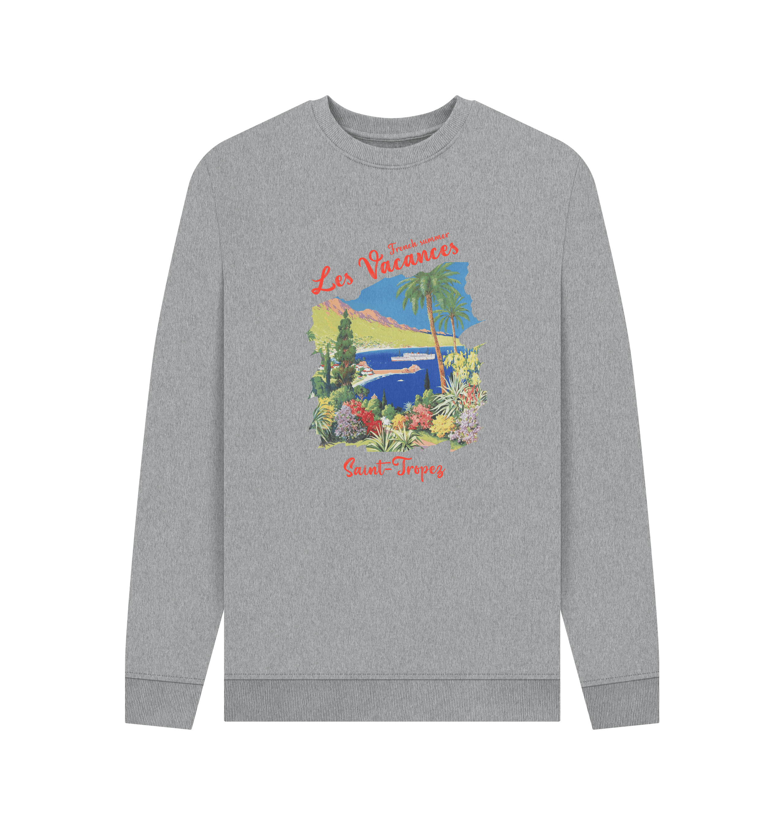 Light Heather Printed Sweater Front