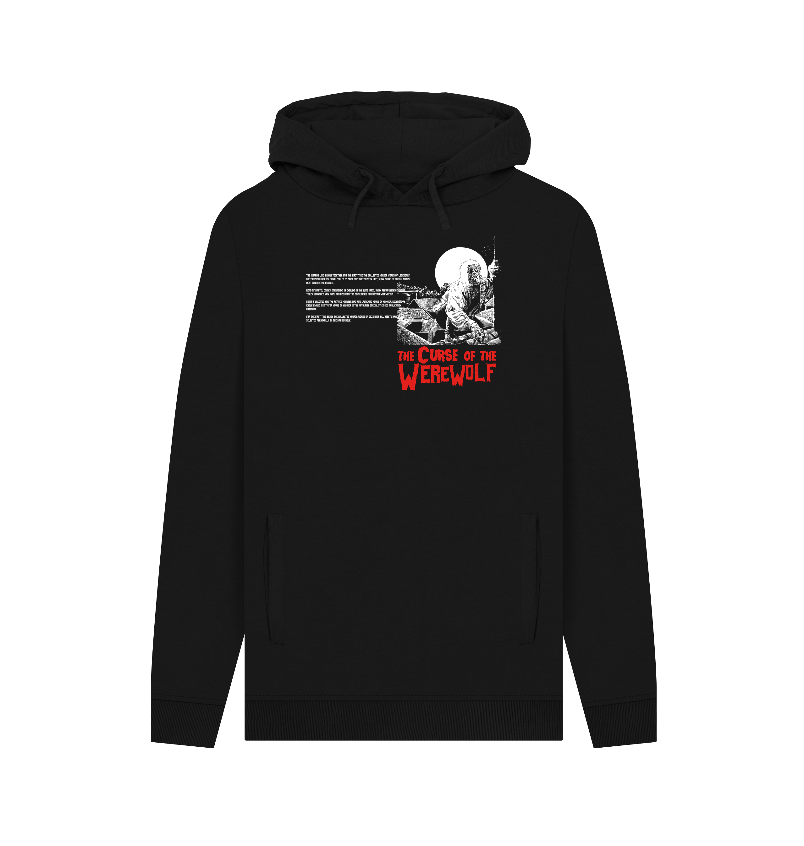 Black Printed Hoody Front