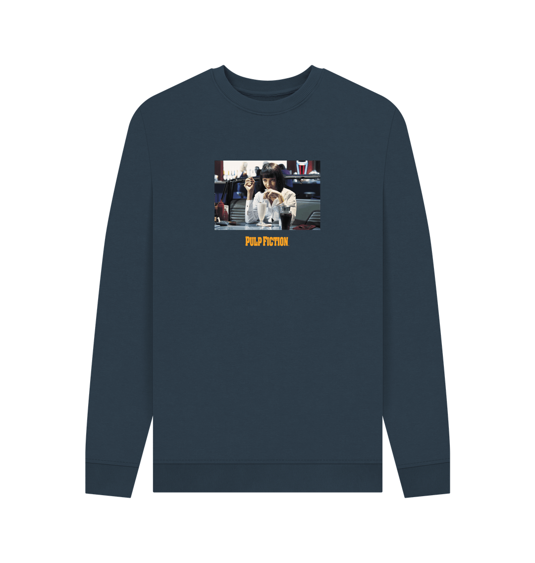 Navy Blue Printed Sweater