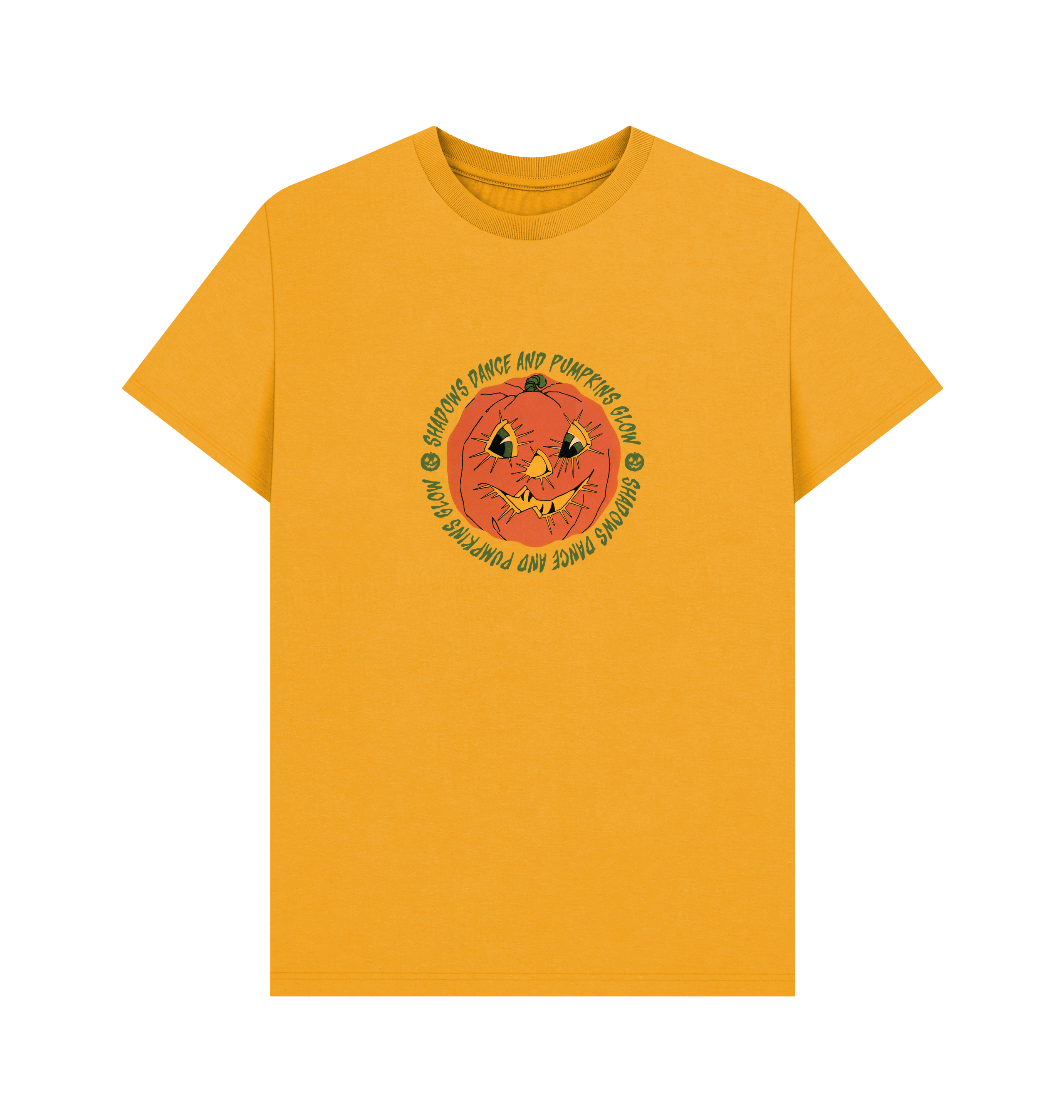 Mustard Printed T-shirt Front
