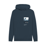 Navy Printed Hoody