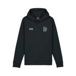 Black hoodie with 'BT52' logo on a white background