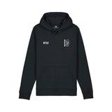 Black hoodie with 'BT52' logo on a white background