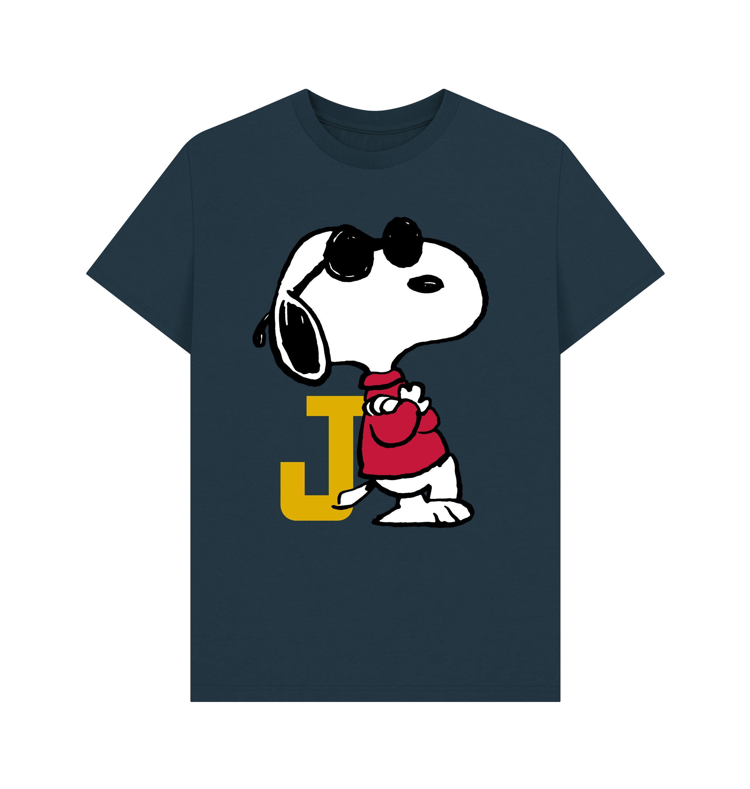 Denim Blue Printed T-shirt Front