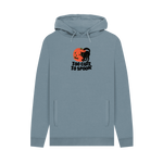 Stone Blue Printed Hoody Front