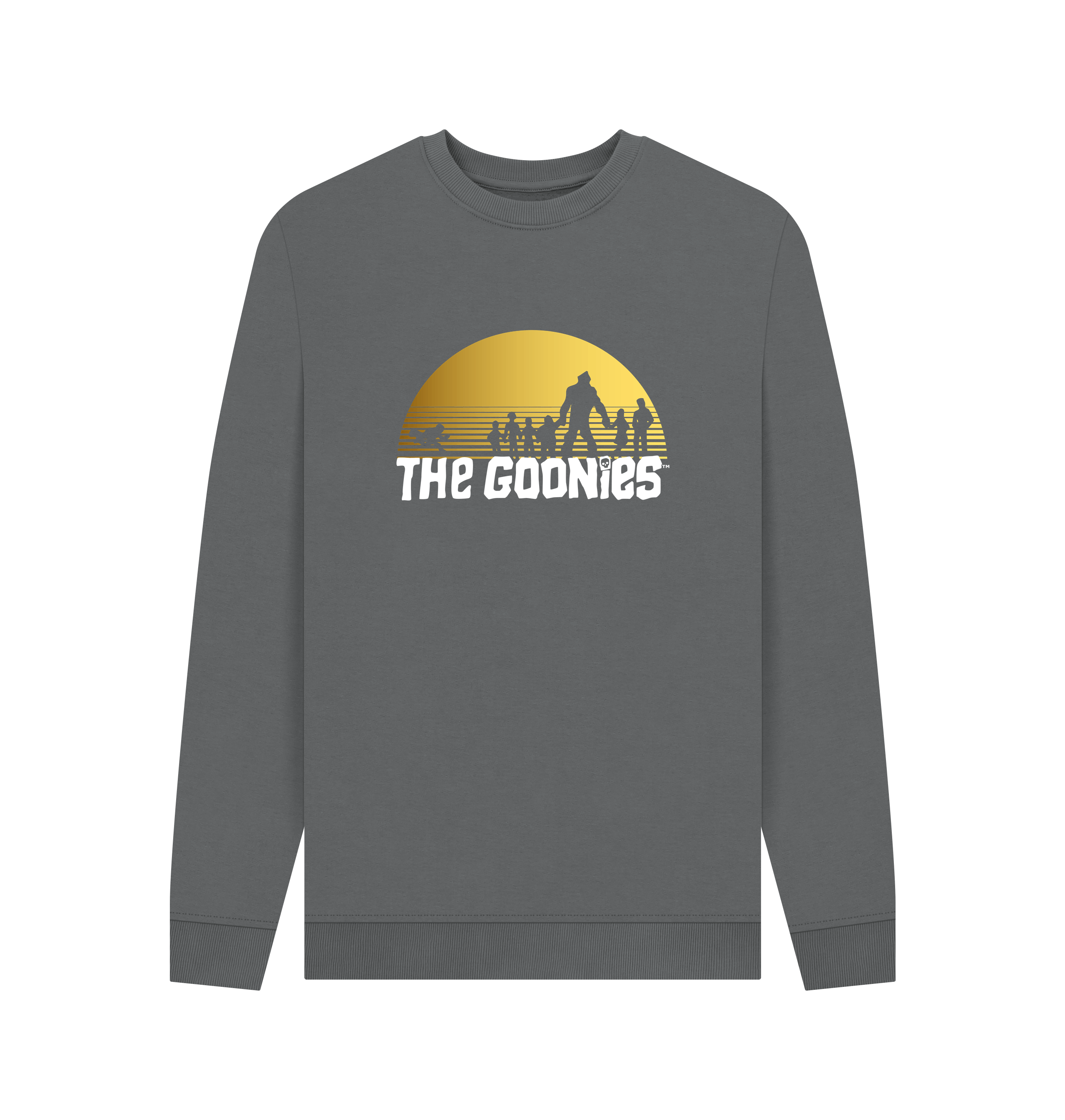 Slate Grey Printed Sweater Front