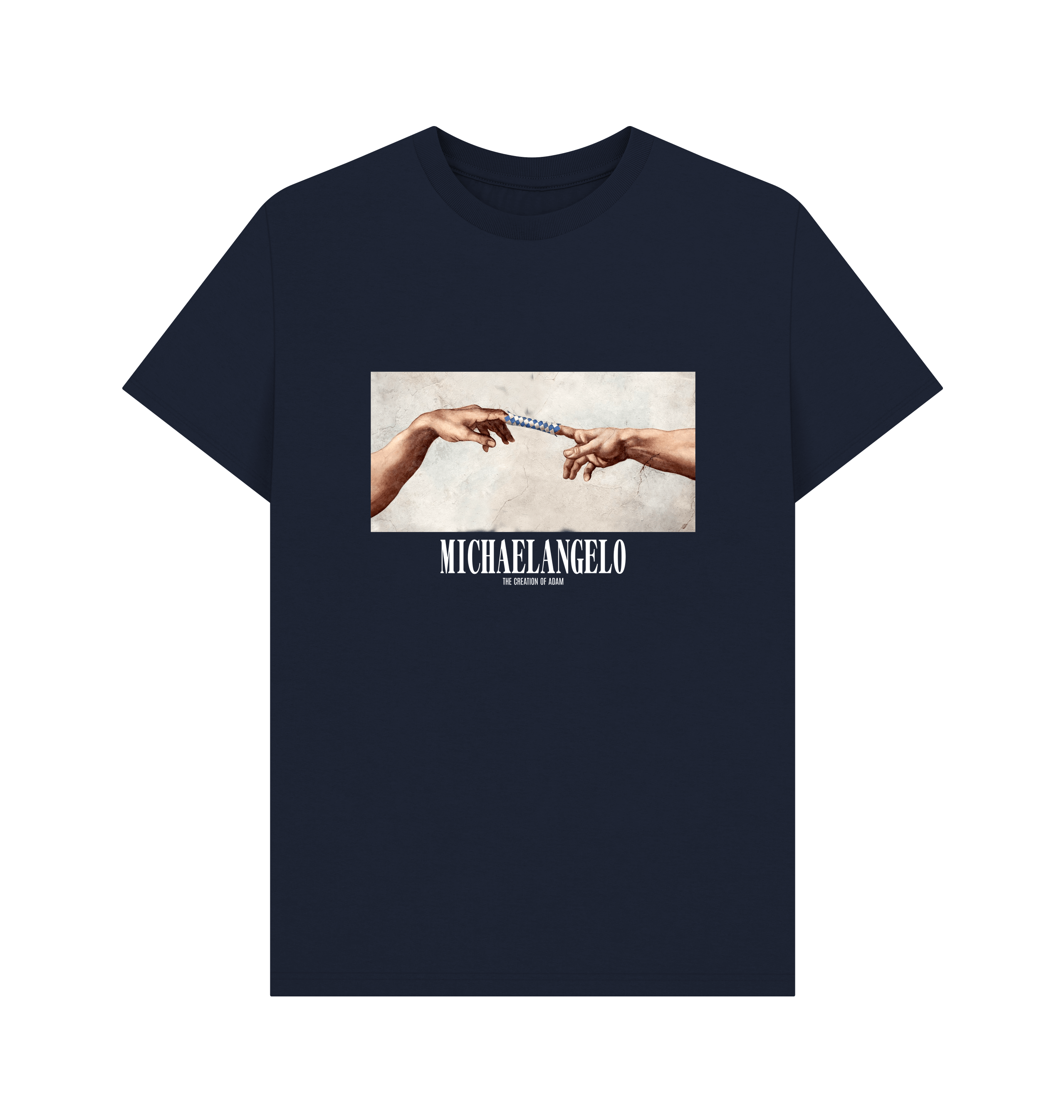 Navy Blue Printed T-shirt Front