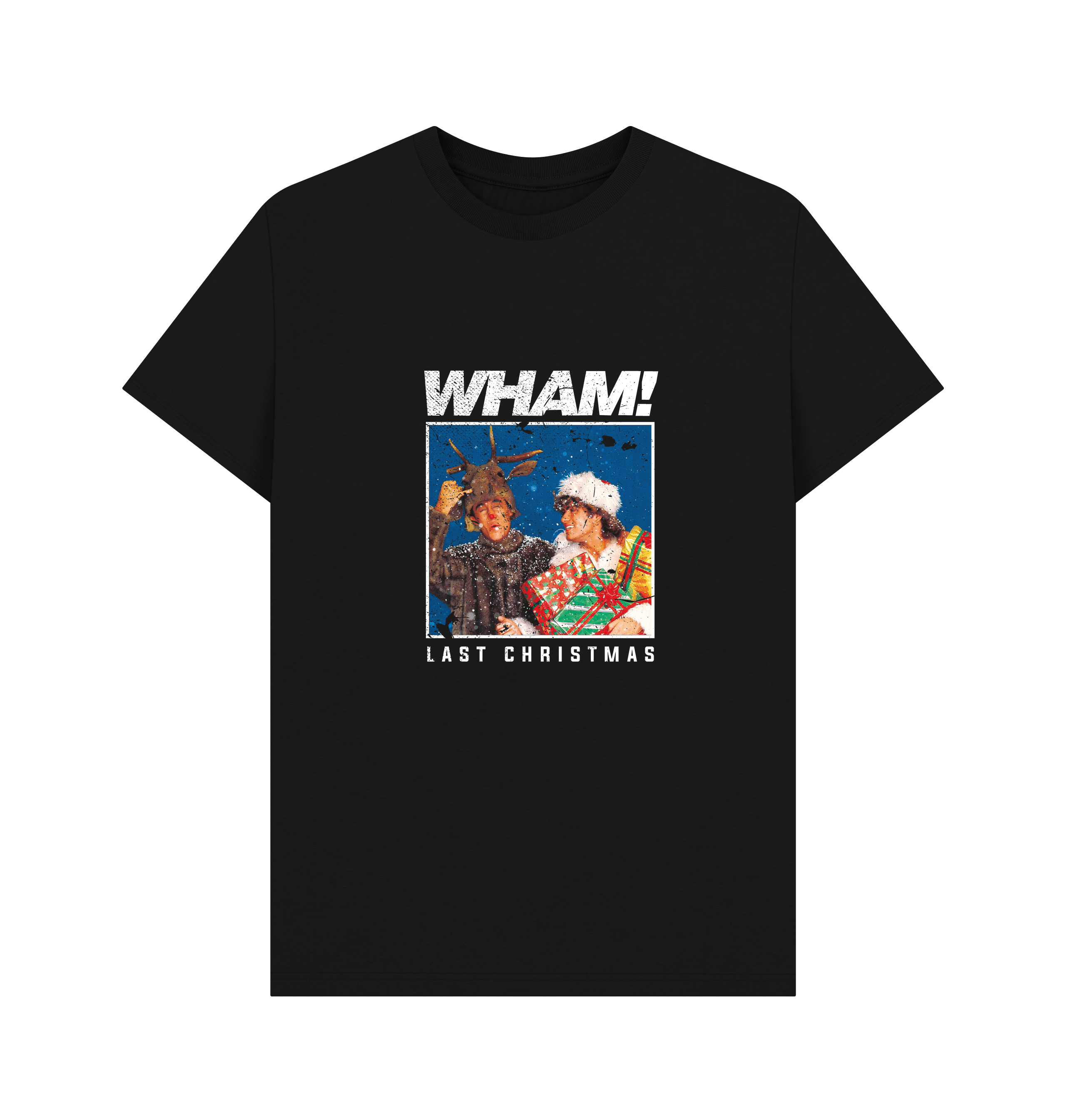 Black Printed T-shirt Front