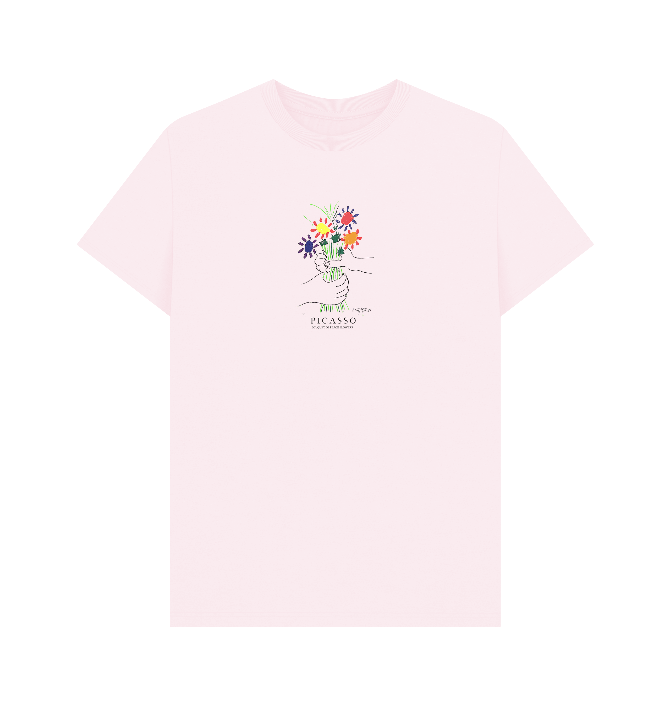 Pink Printed T-shirt Front