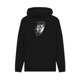Black Printed Hoody Front