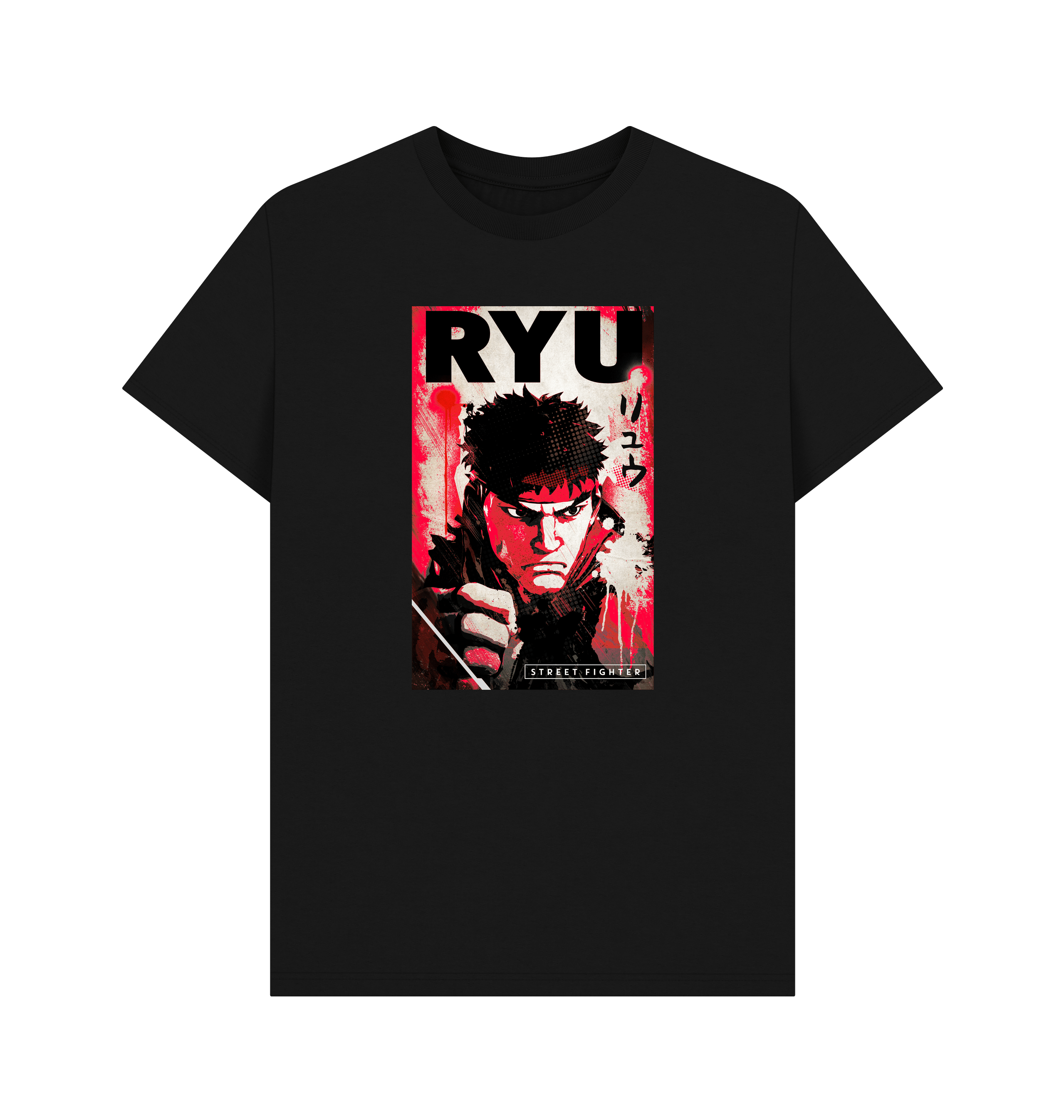 Black Printed T-shirt Front