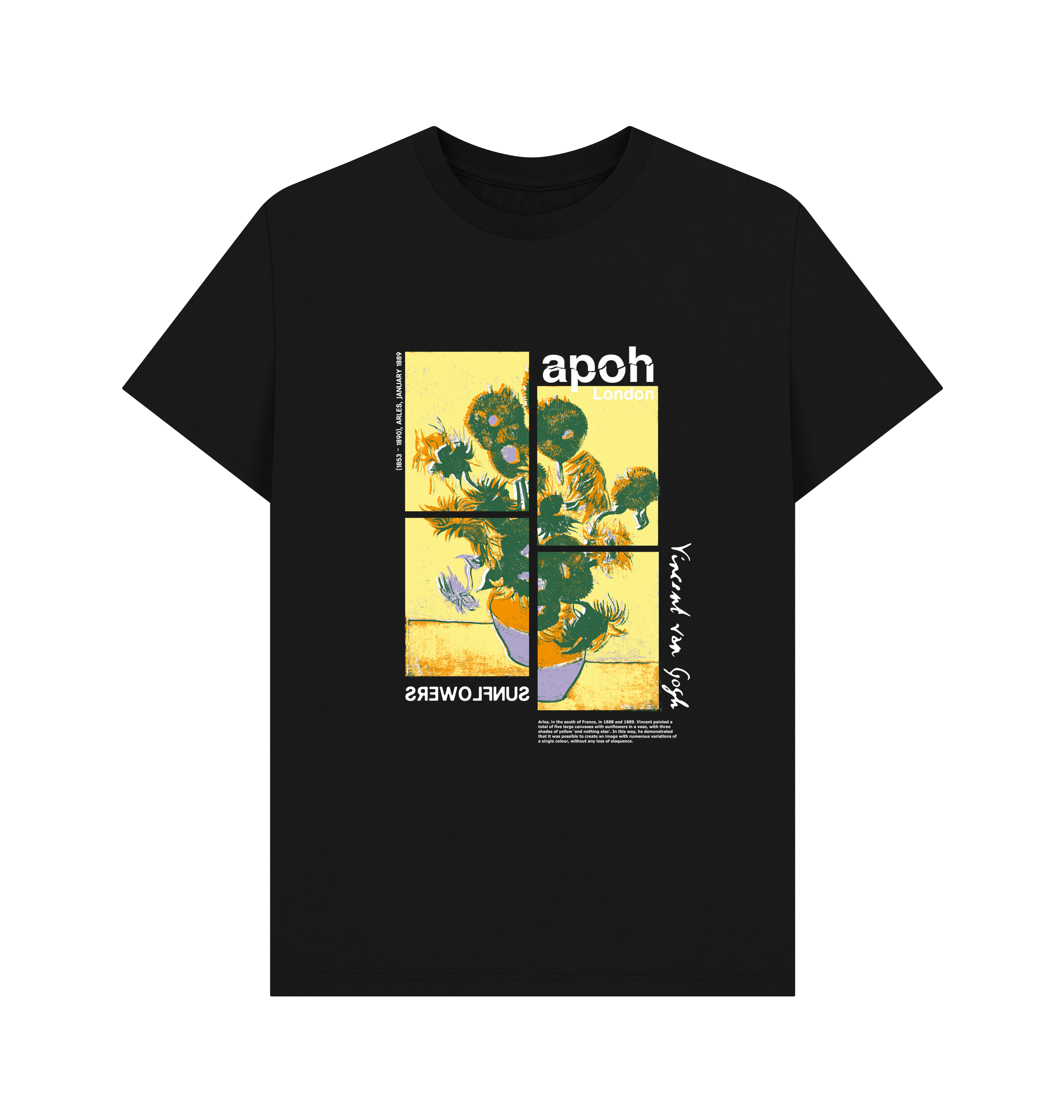 Black Printed T-shirt Front