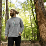 APOH Banksy Christmas Tree Grey Long Sleeve T-Shirt