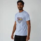The Powerpuff Girls Faded Heart Light Blue T-Shirt