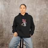 Tom and Jerry Cheese Graphic Black Hoodie