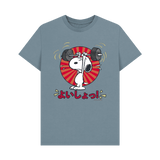 Stone Blue Printed T-shirt Front