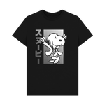 Black Printed T-shirt Front