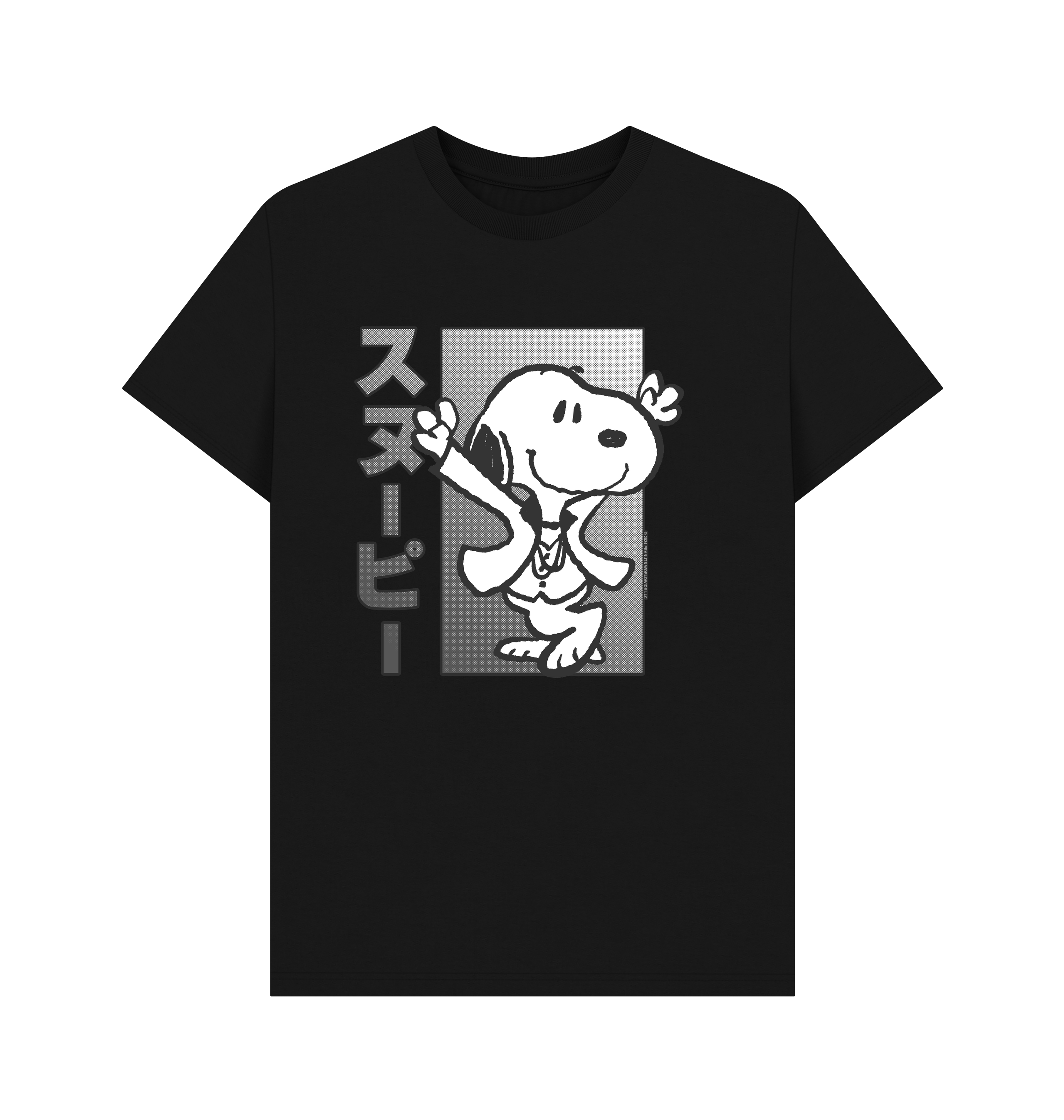 Black Printed T-shirt Front