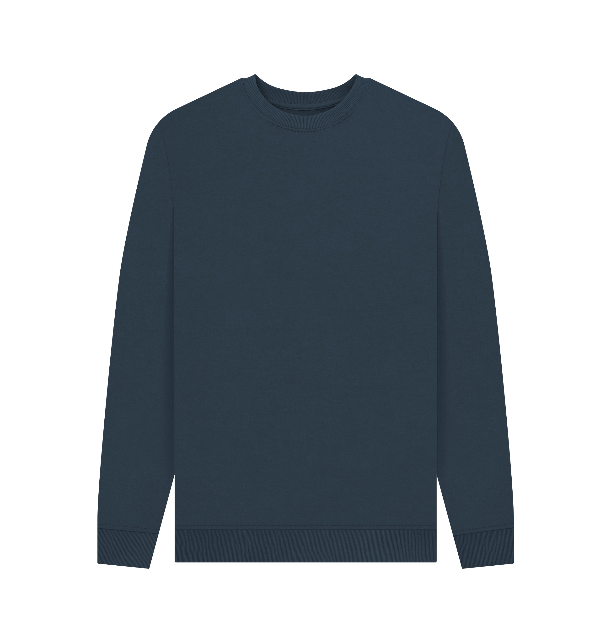 Navy Blue Printed Sweater Front