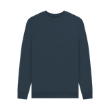 Navy Blue Printed Sweater Front